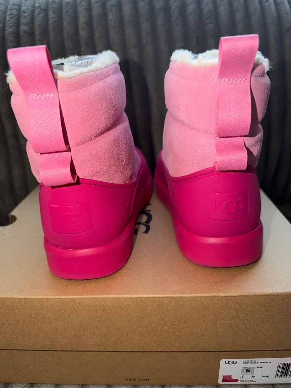 UGG Kids Pink & Fuchsia Waterproof Boots